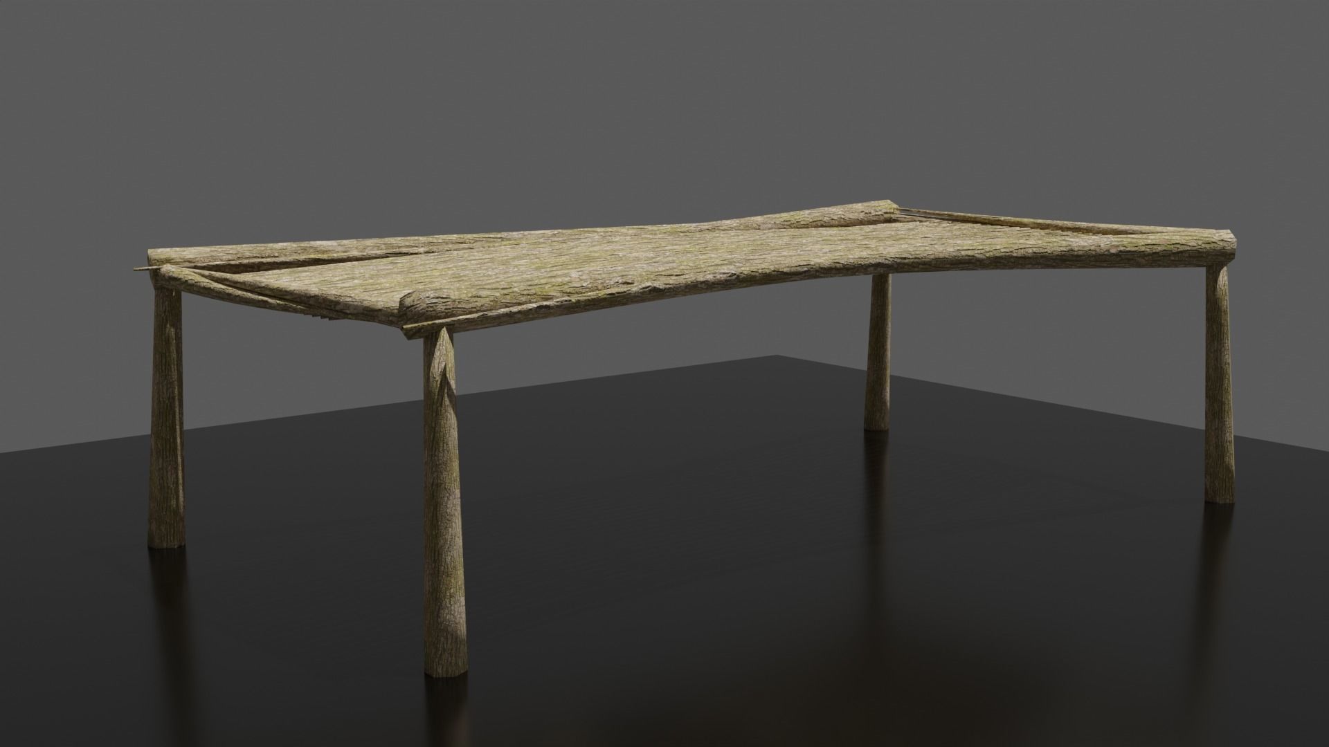 Forest - Wooden Furniture Environment Set 3D Model Collection_6