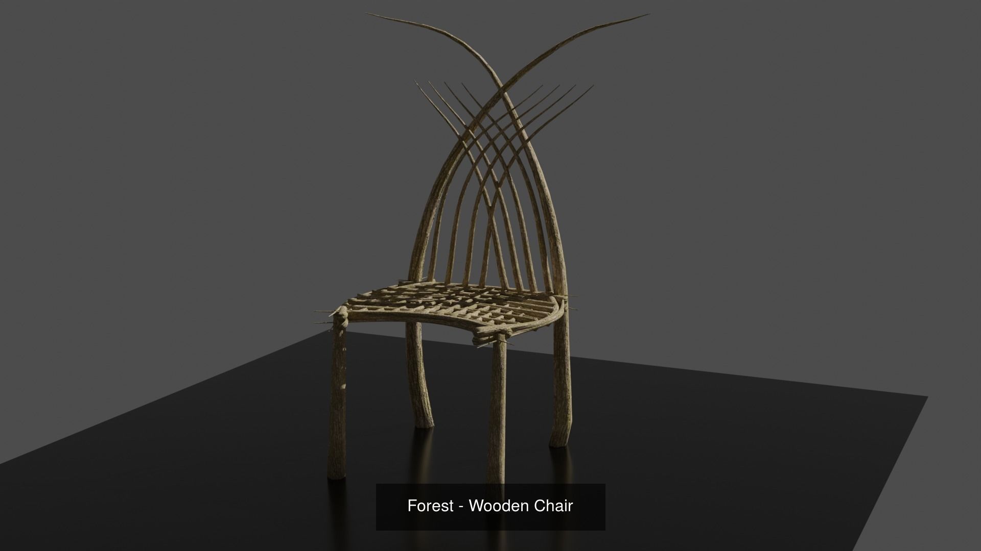 Forest - Wooden Furniture Environment Set 3D Model Collection_1