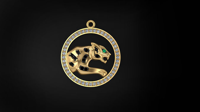 panther pendant 3D print model