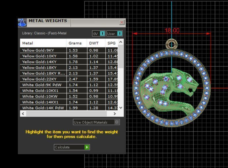 panther pendant 3D print model_3