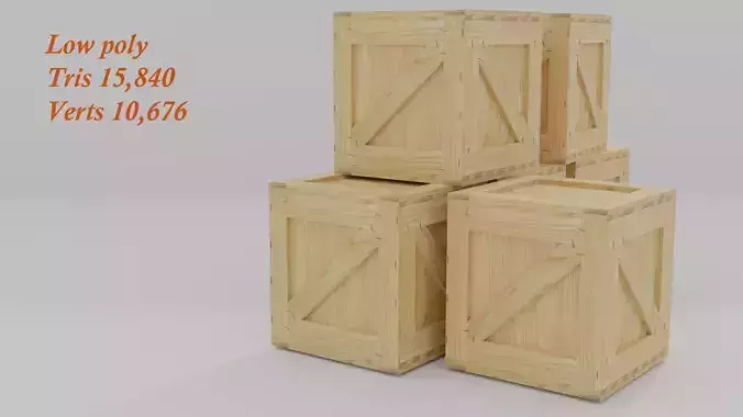 Crates four wooden boxes stacked