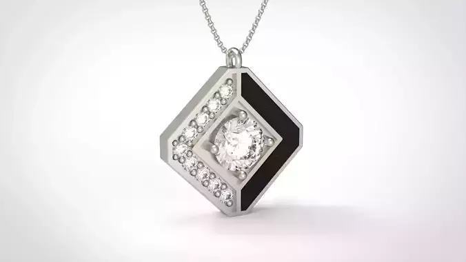 Model 99 Galanterie De Love Necklace Diamond Enamel