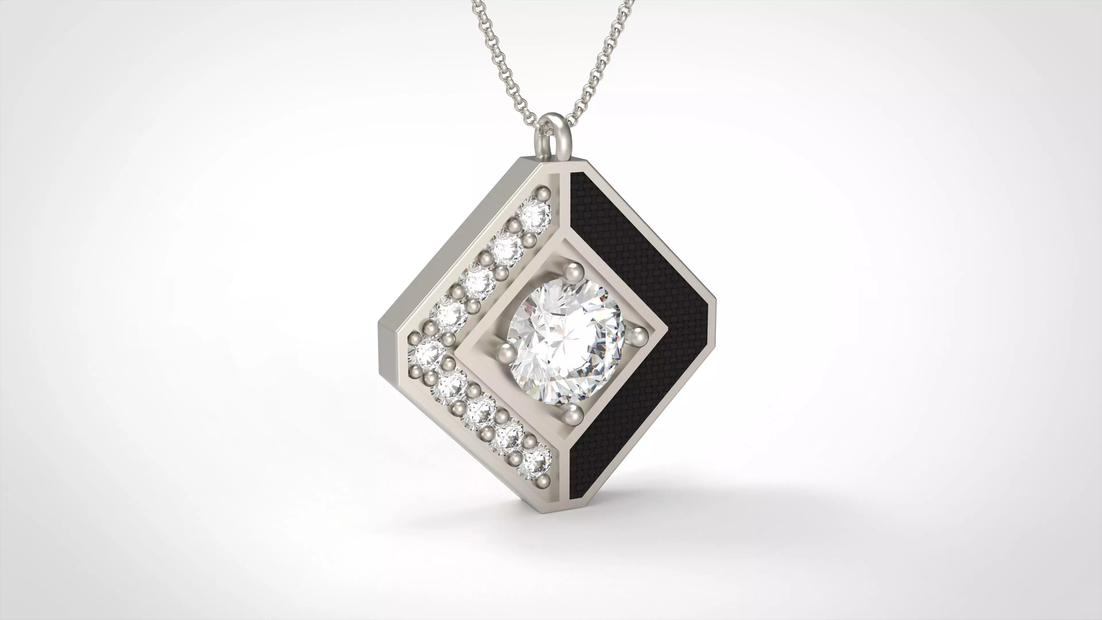 Model 99 Galanterie De Love Necklace Diamond Enamel 3D print model