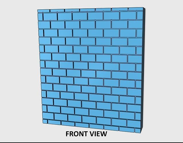 Brick Wall Diorama 2 pack 3D print model