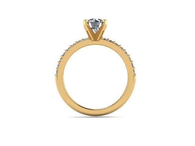 Engagement Solitaire Ring 3D print model_1