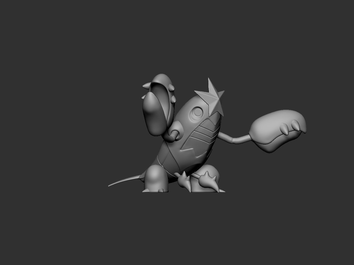 pokemon crawdaunt 3D print model_10