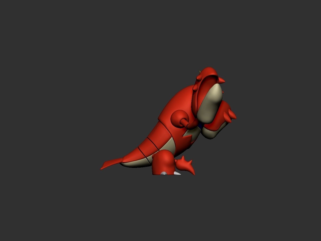 pokemon crawdaunt 3D print model_11
