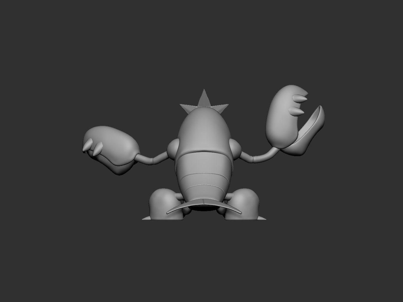 pokemon crawdaunt 3D print model_16