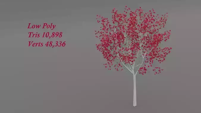 Low poly Tree with leaves