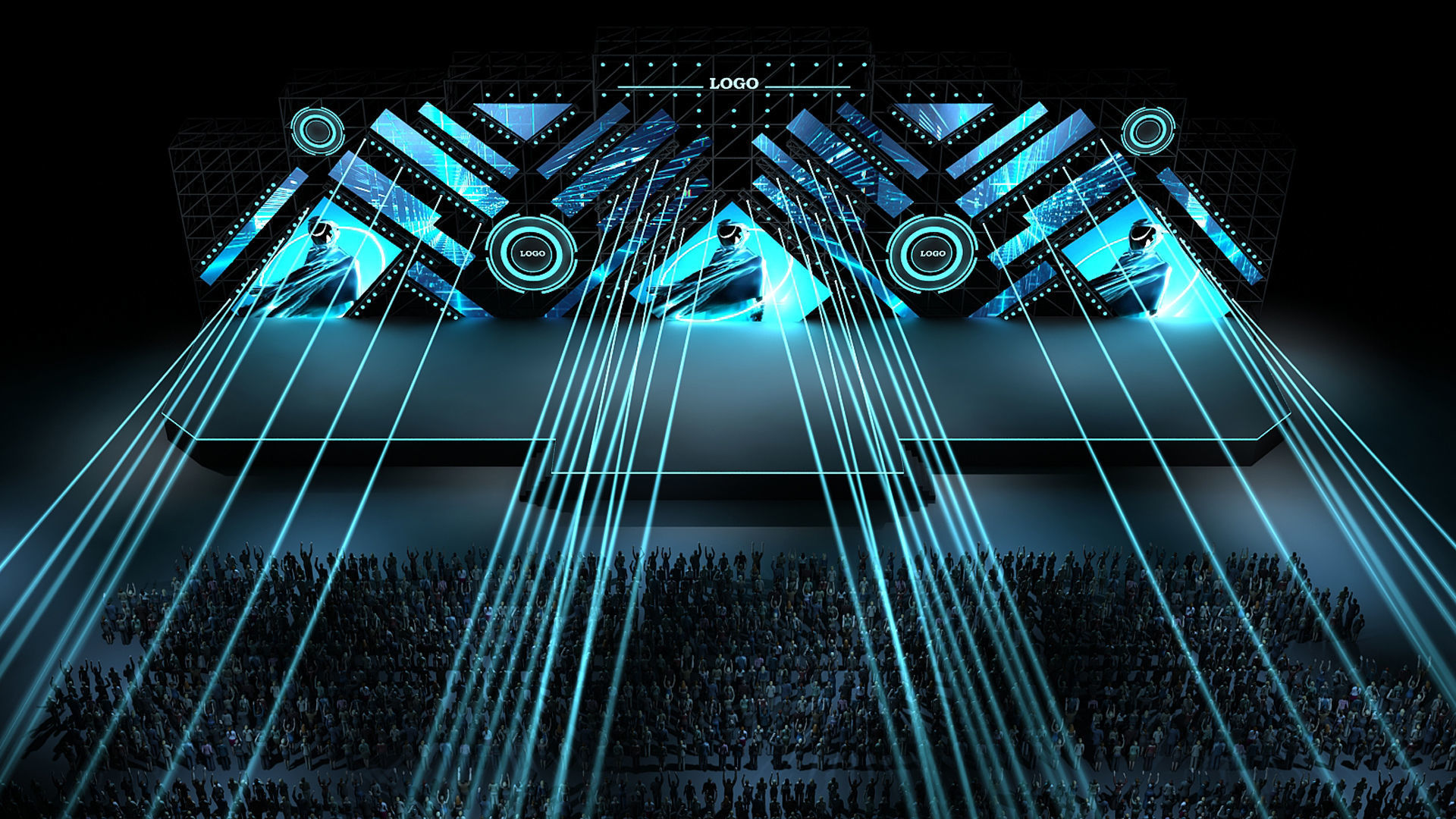 Concert stage 03 design 3D model_3