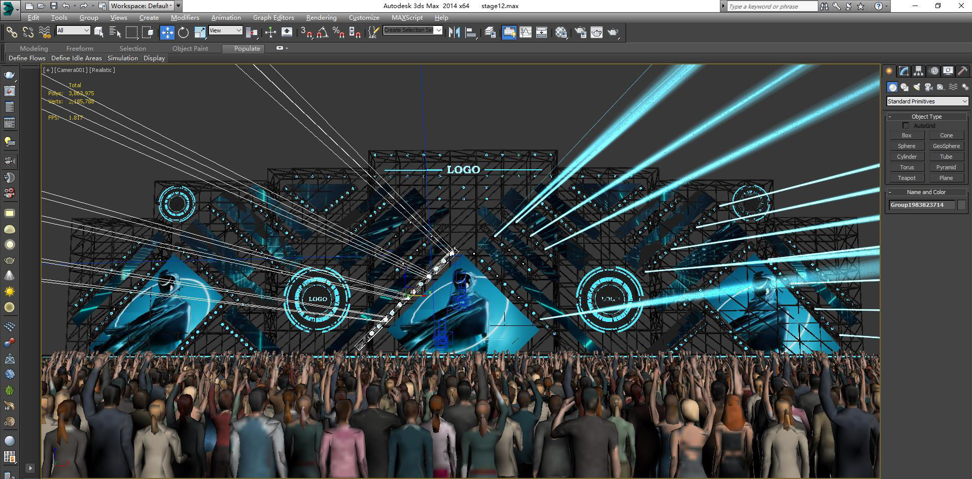 Concert stage 03 design 3D model_6