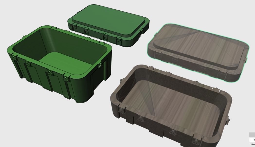 Ammo Crate Bundle Containers 3D print model_1