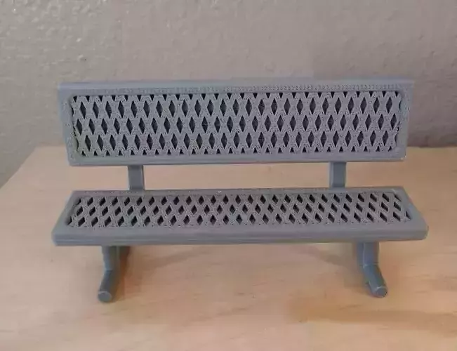 Legends Scale Park Bench 3D print model