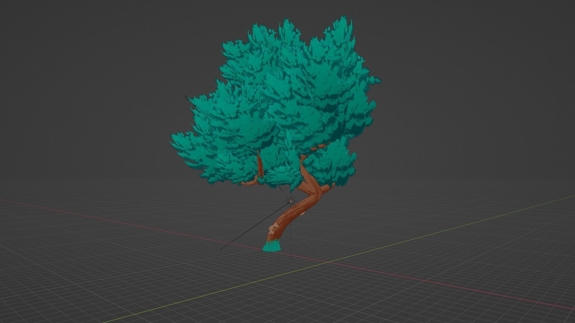 Fantasy Hand Painted Tree Free 3D model_2