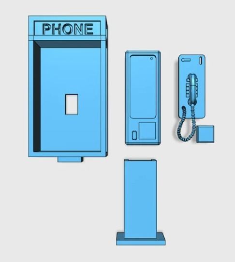 Legends Scale Pay Phone Digital File for 3d Printing STL File 3D print model_5