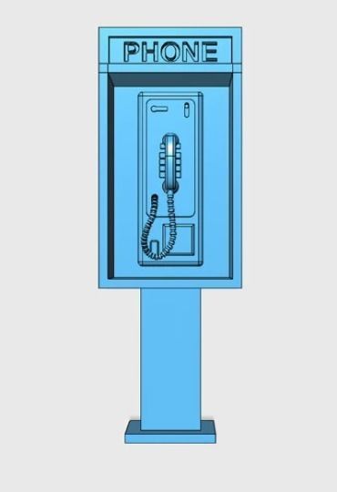 Legends Scale Pay Phone Digital File for 3d Printing STL File 3D print model_1