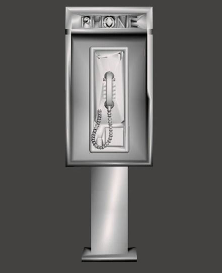 Legends Scale Pay Phone Digital File for 3d Printing STL File 3D print model_7