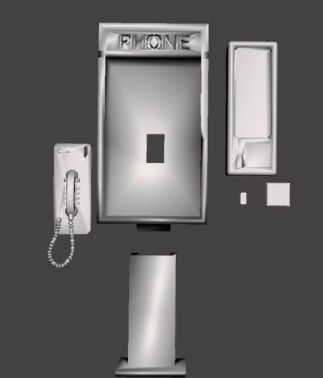Legends Scale Pay Phone Digital File for 3d Printing STL File 3D print model_6
