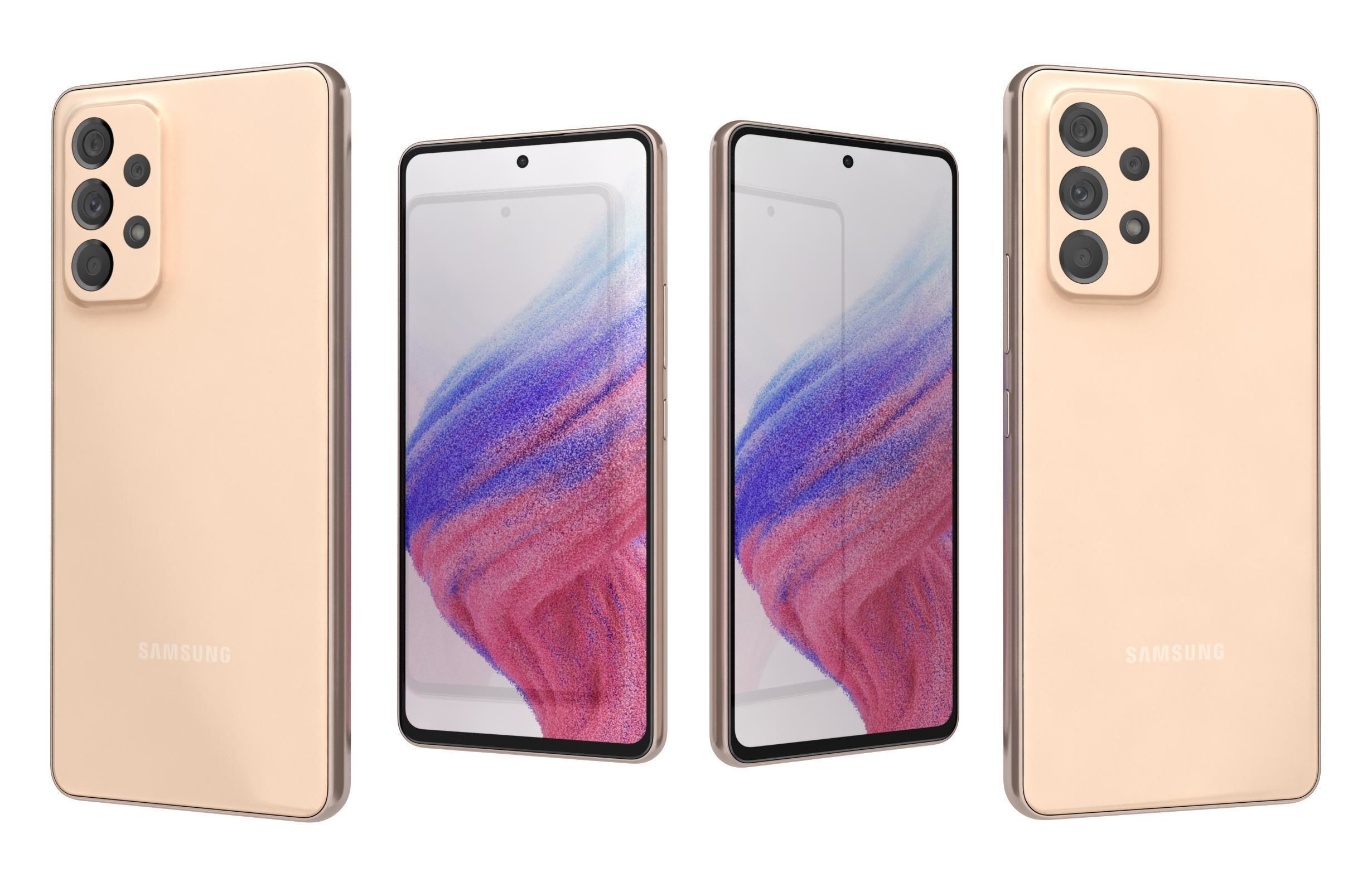 Samsung Galaxy A53 5G Peach 3D model_3