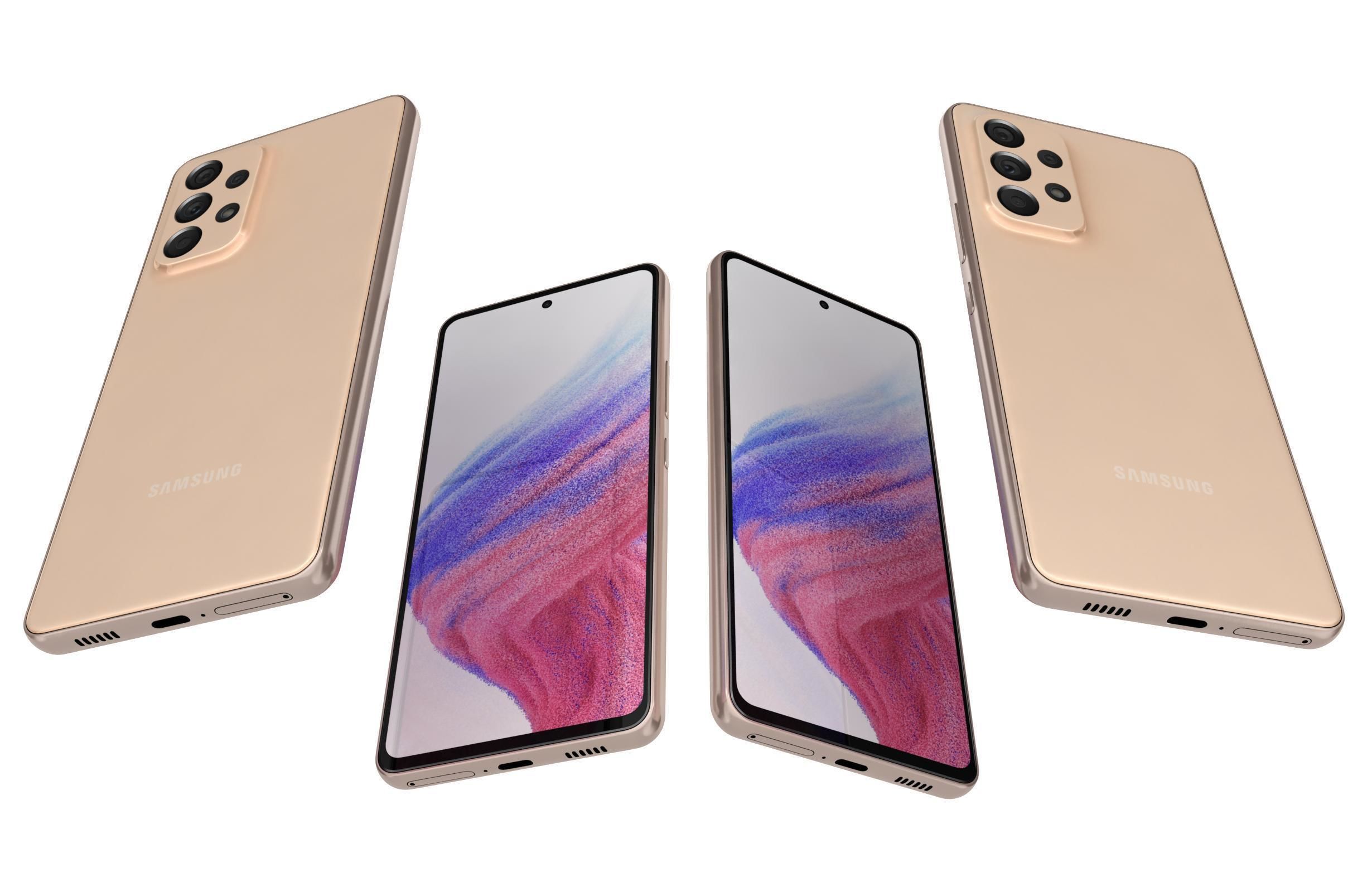 Samsung Galaxy A53 5G Peach 3D model_5