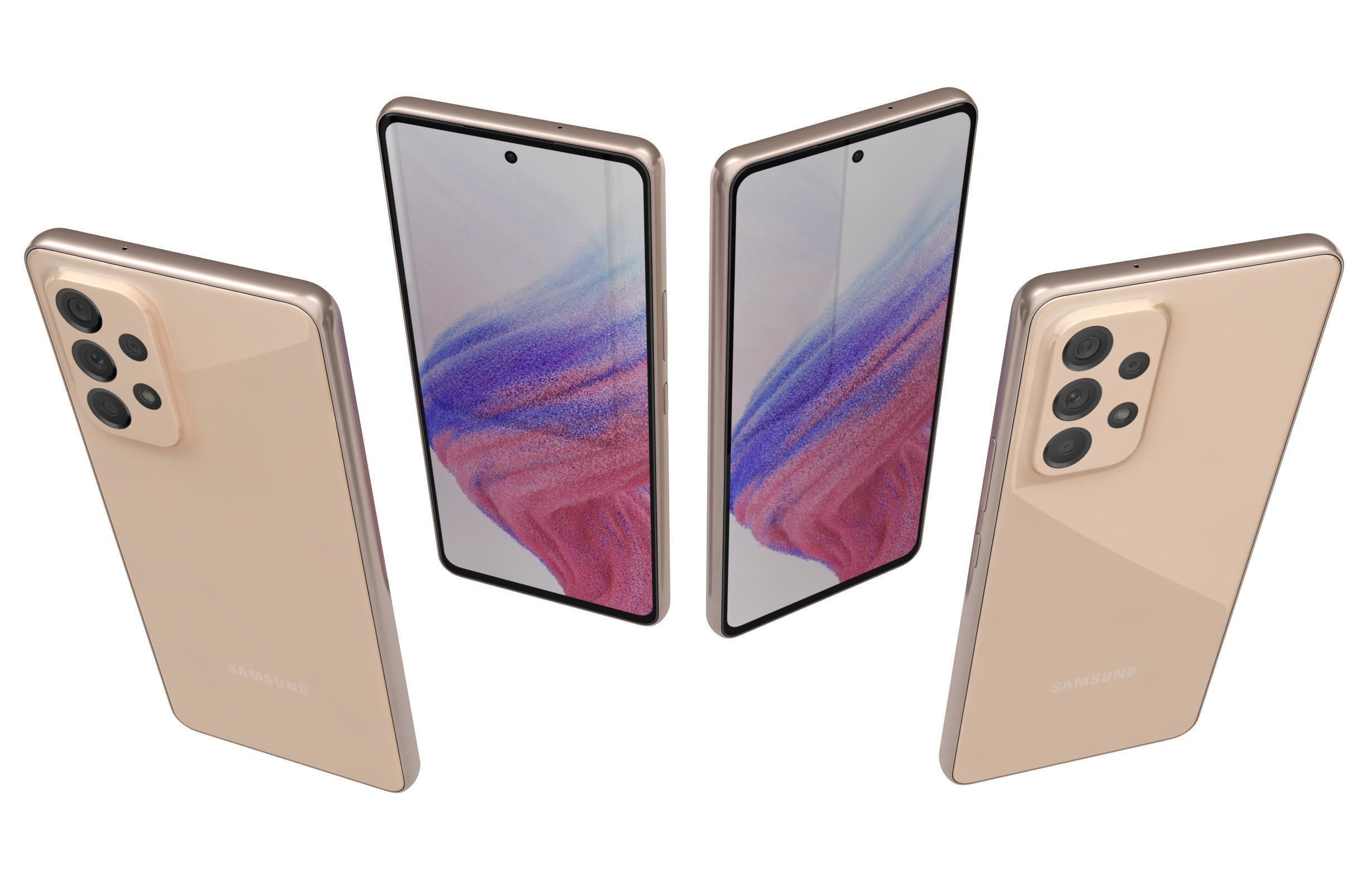 Samsung Galaxy A53 5G Peach 3D model_4