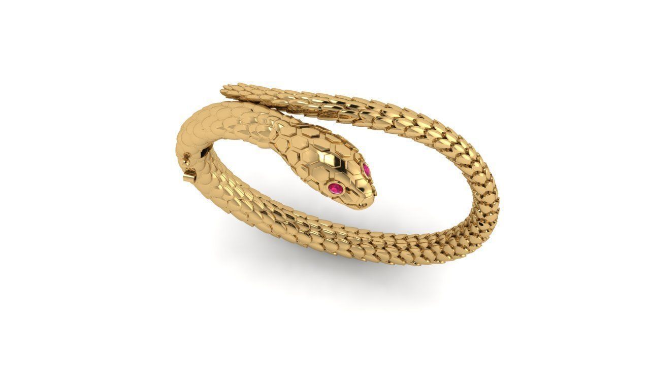 snake bangel 3D print model_8