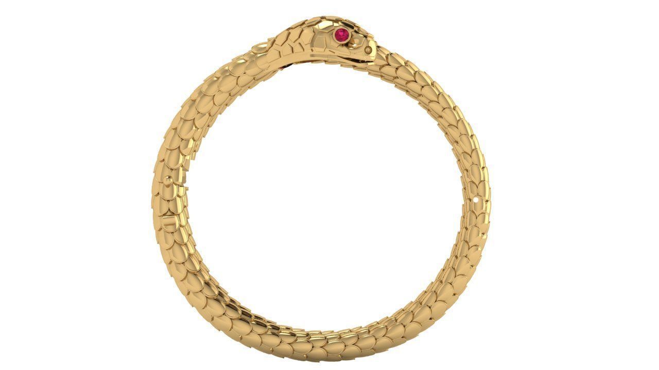 snake bangel 3D print model_6