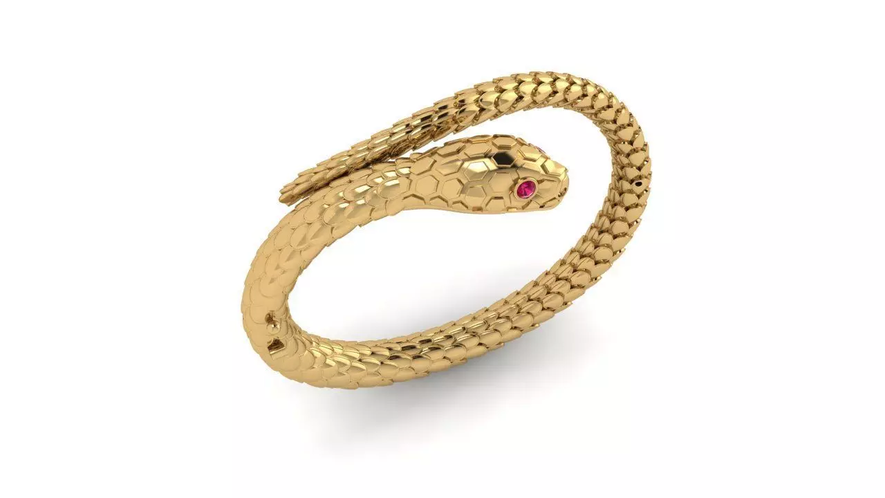 snake bangel 3D print model_0