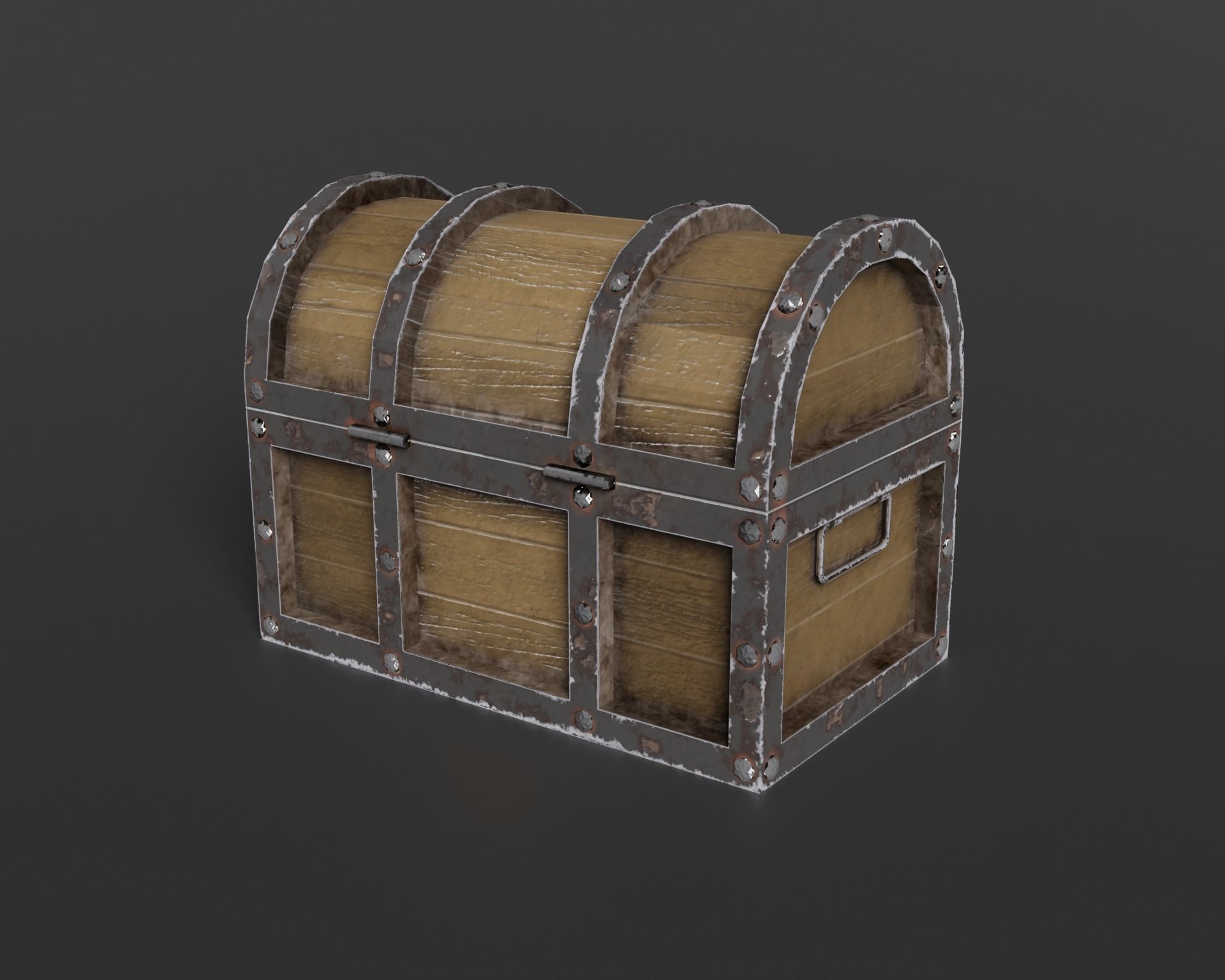 Treasure Chest Low Poly PBR Free low-poly 3D model_2