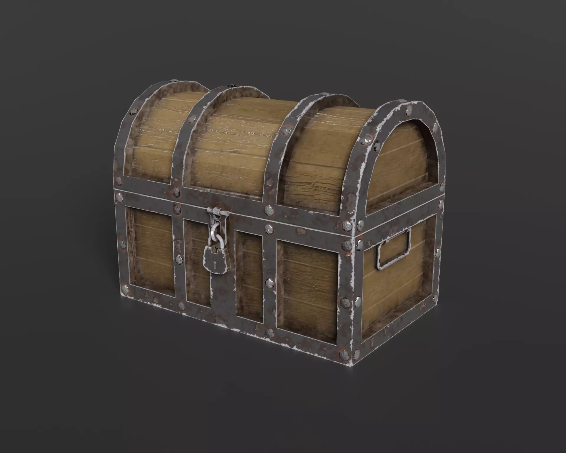 Treasure Chest Low Poly PBR Free low-poly 3D model_0