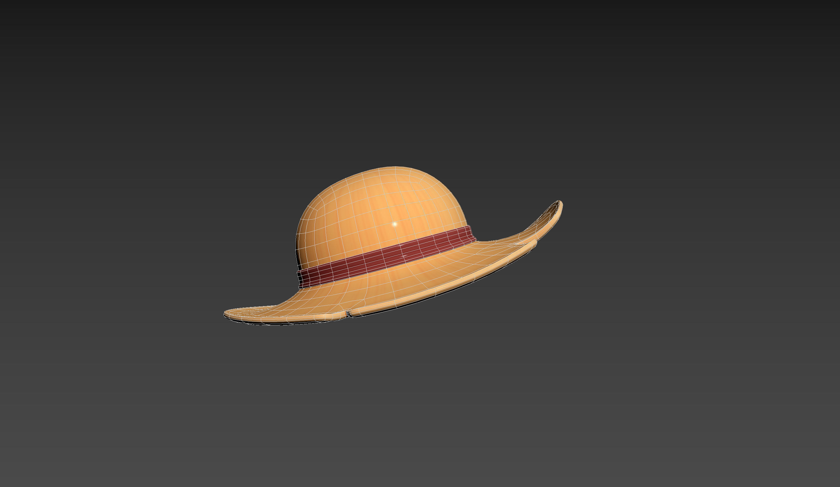Prop076 Straw Hat 3D model_15