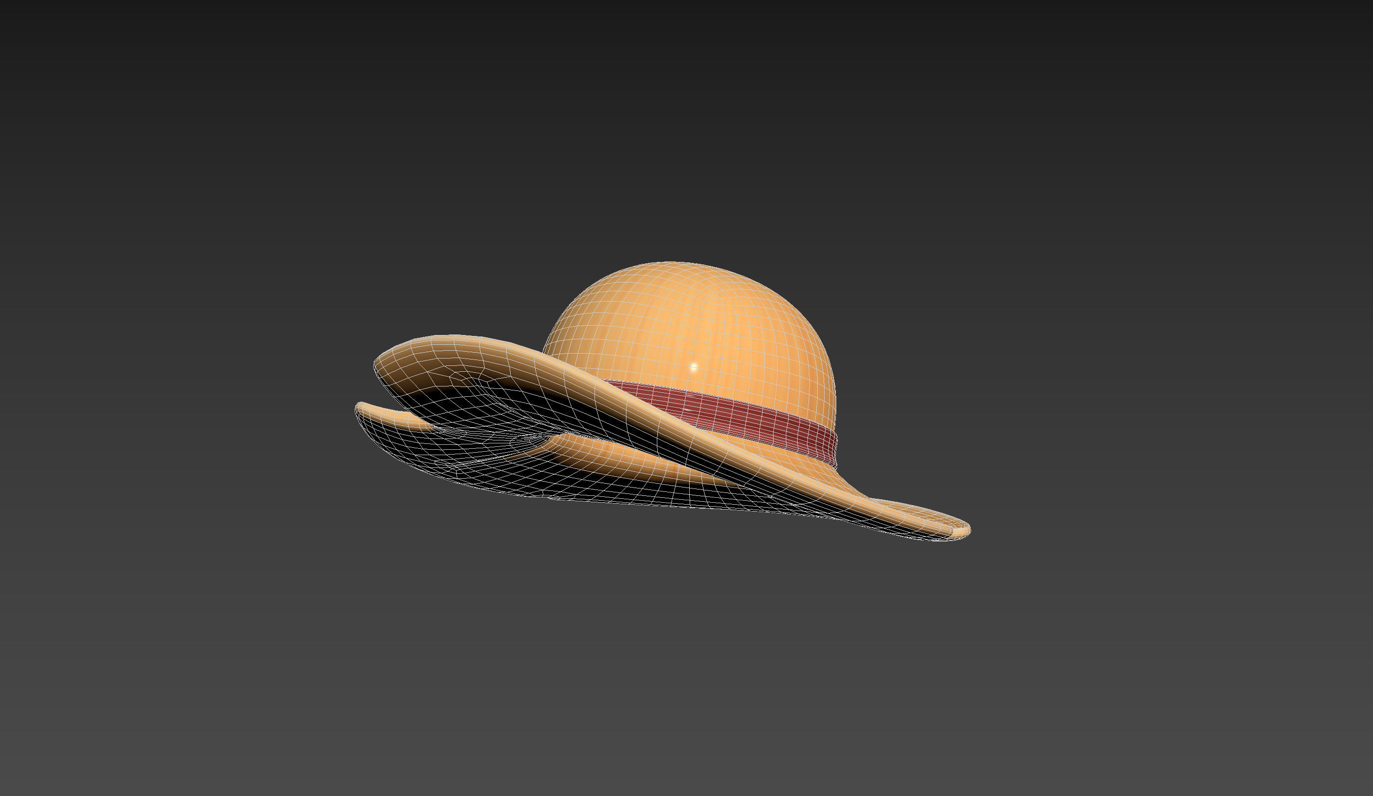 Prop076 Straw Hat 3D model_12