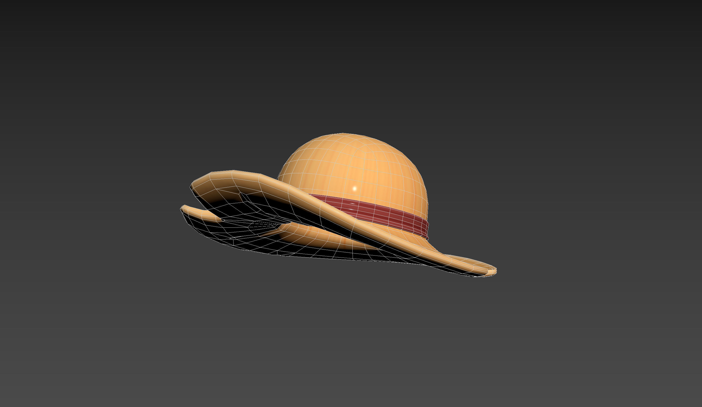 Prop076 Straw Hat 3D model_11