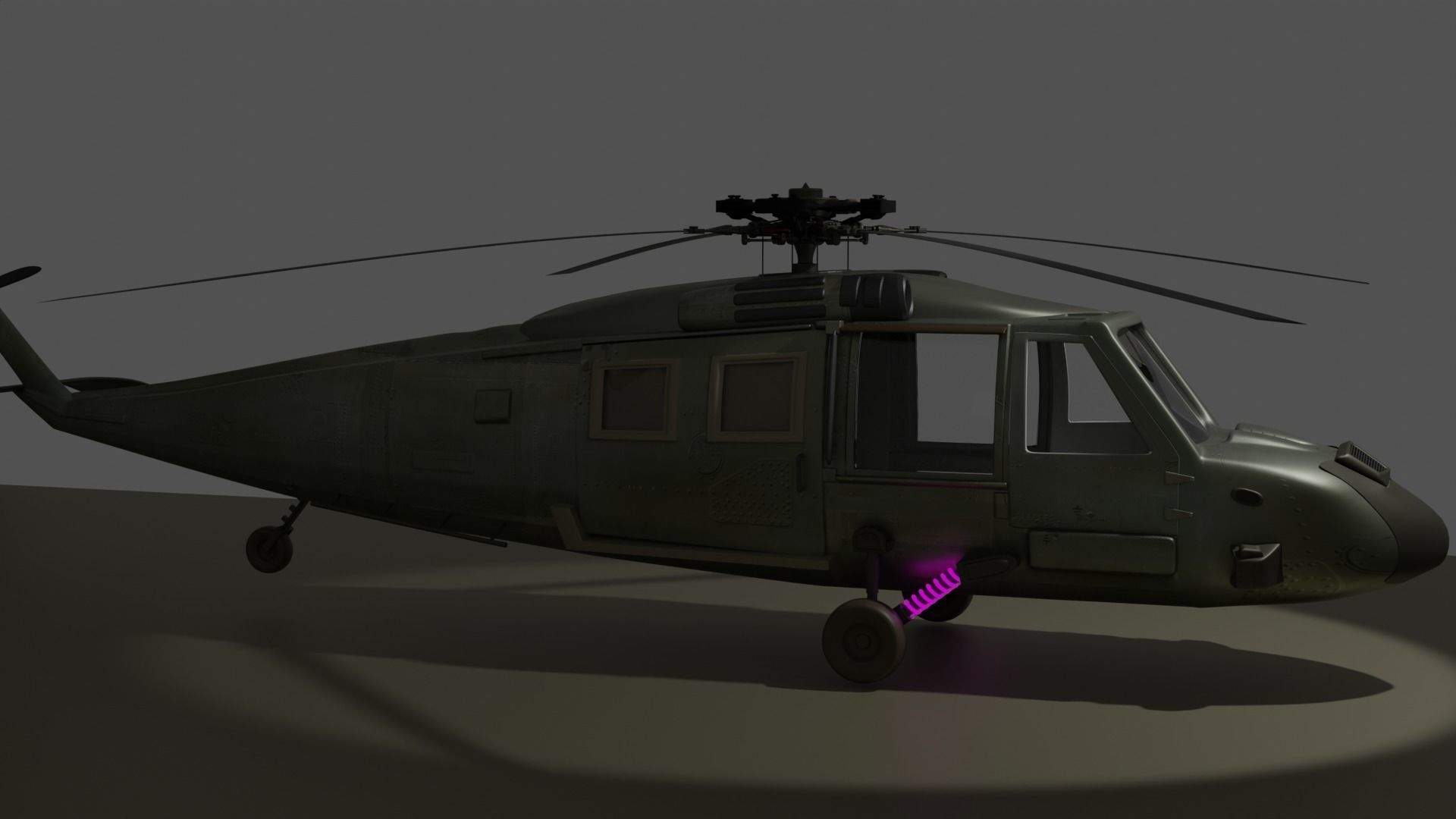 Helicopter blackhawk Free 3D model_2