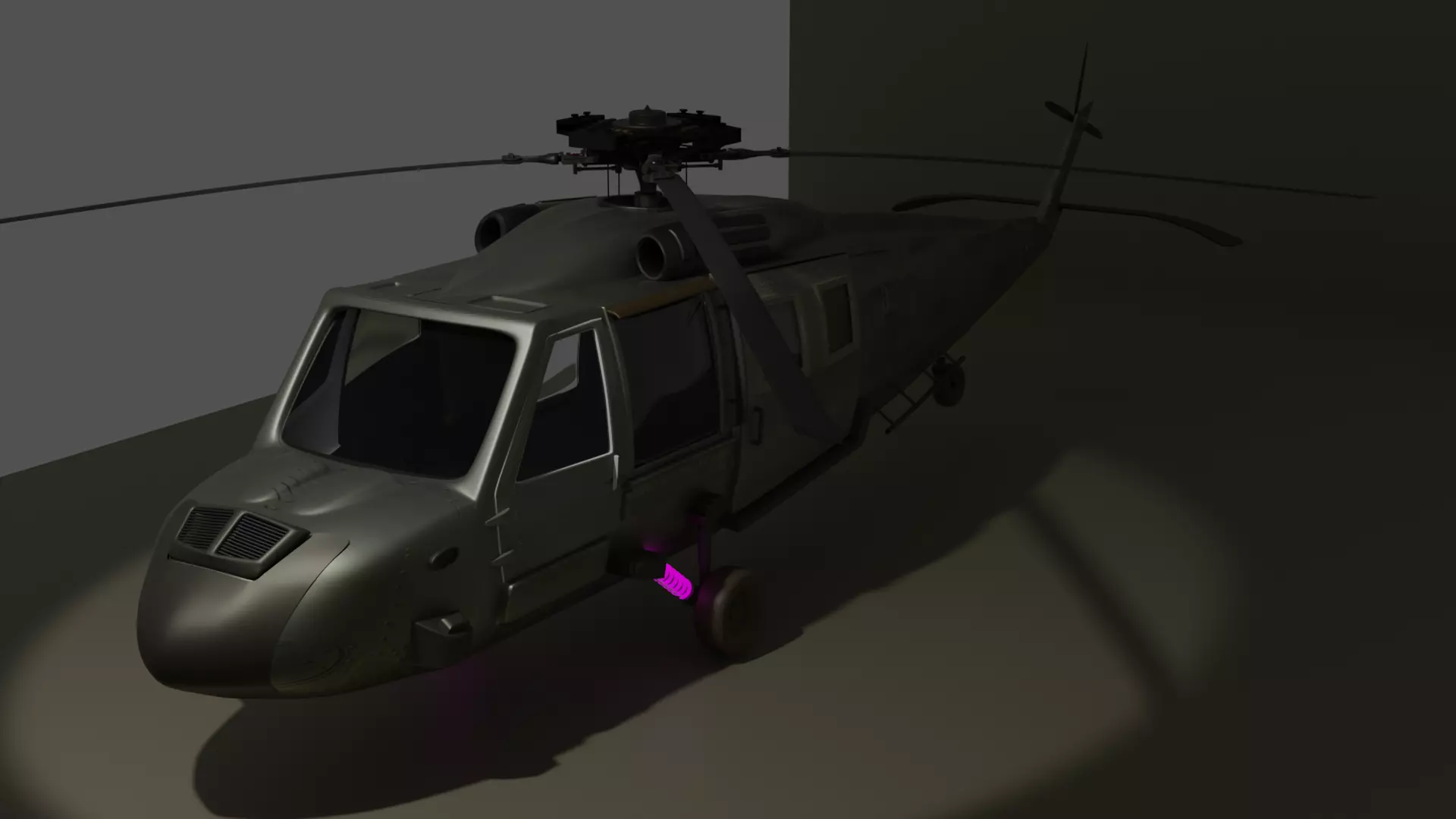 Helicopter blackhawk Free 3D model_0