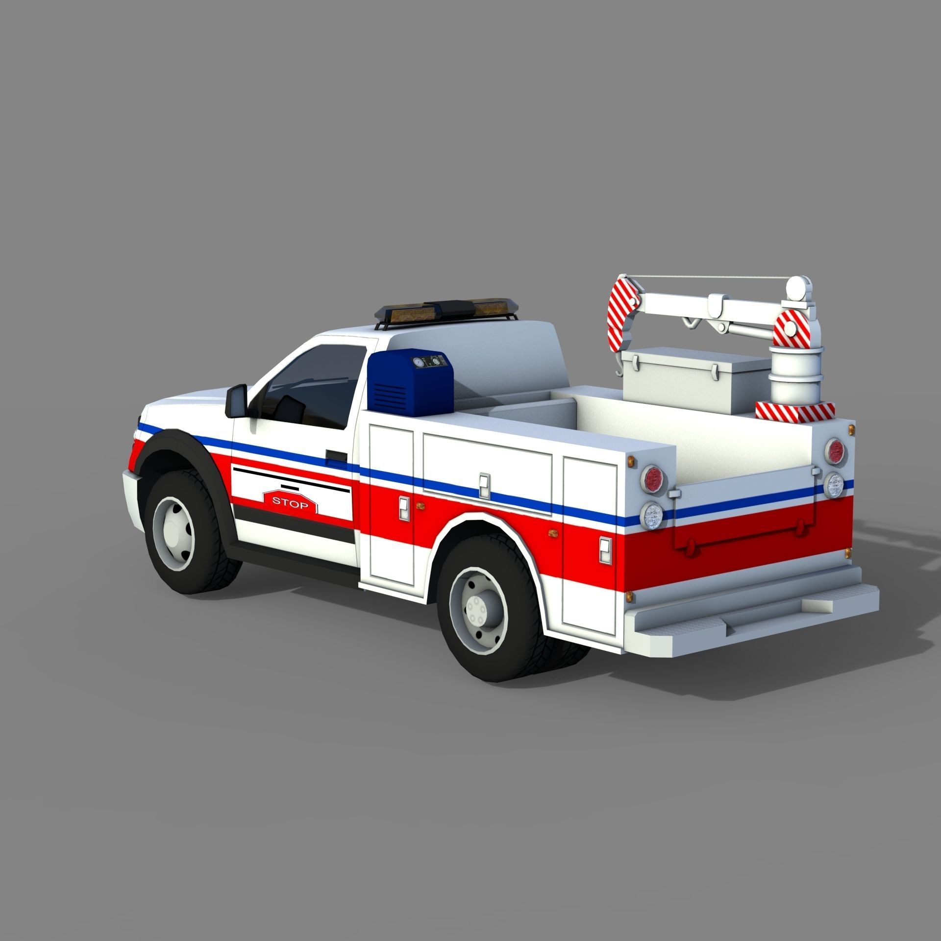 Utility Vehicles Pack High Quality Low-poly 3D model_18