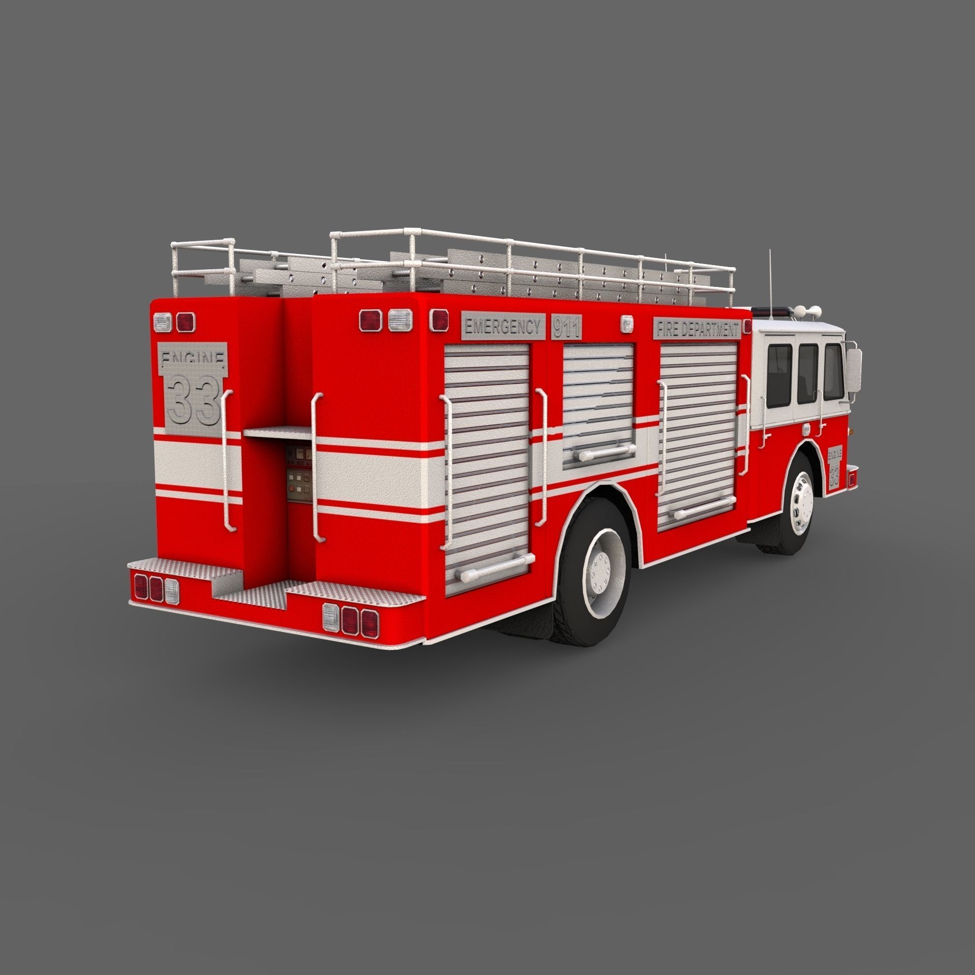 Utility Vehicles Pack High Quality Low-poly 3D model_6