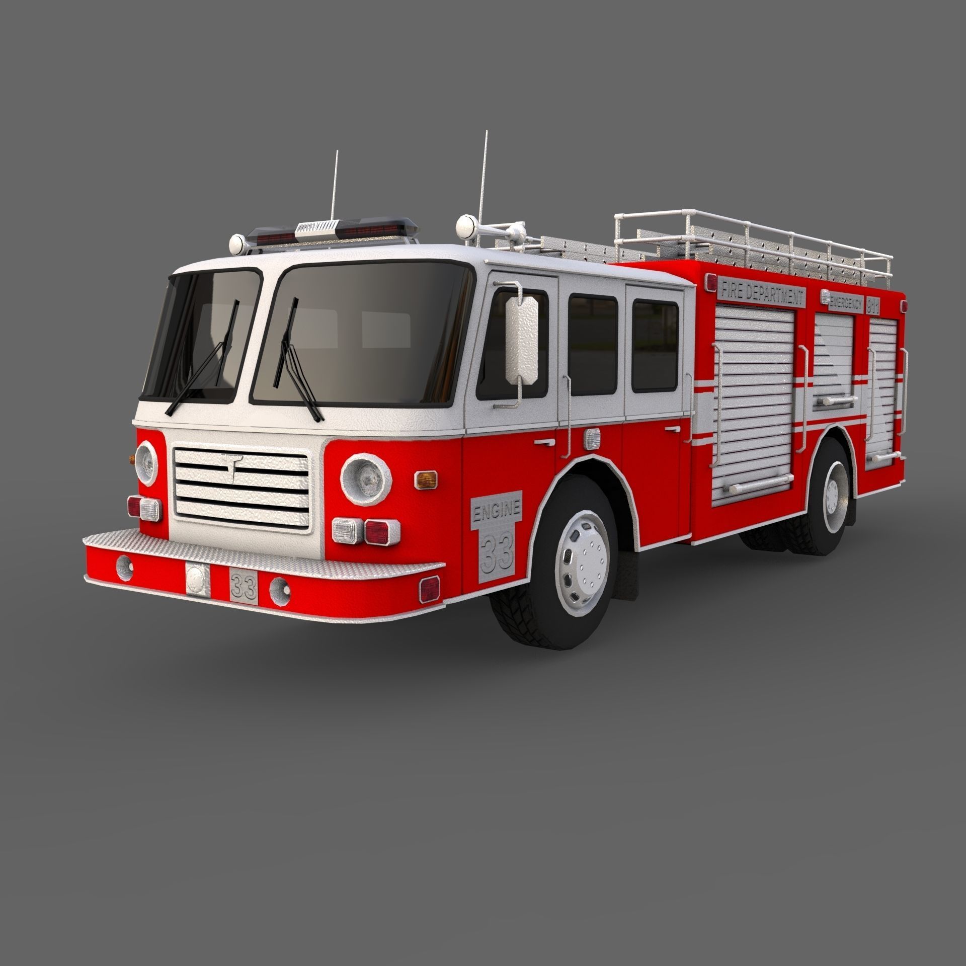 Utility Vehicles Pack High Quality Low-poly 3D model_58