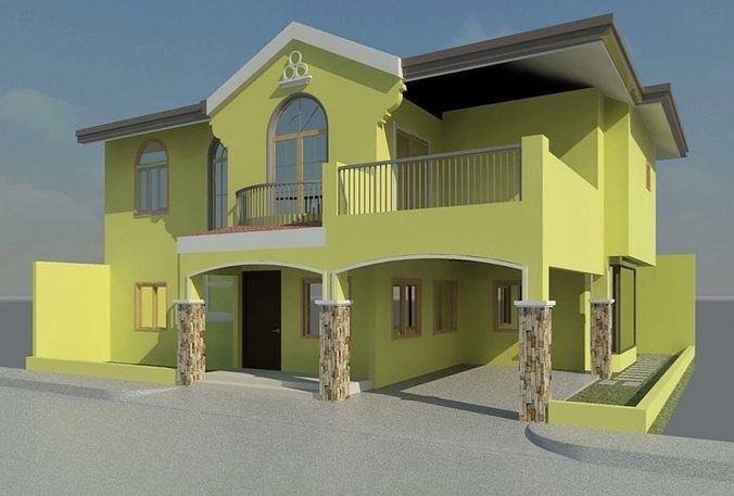 house complete revit project p8 3D model