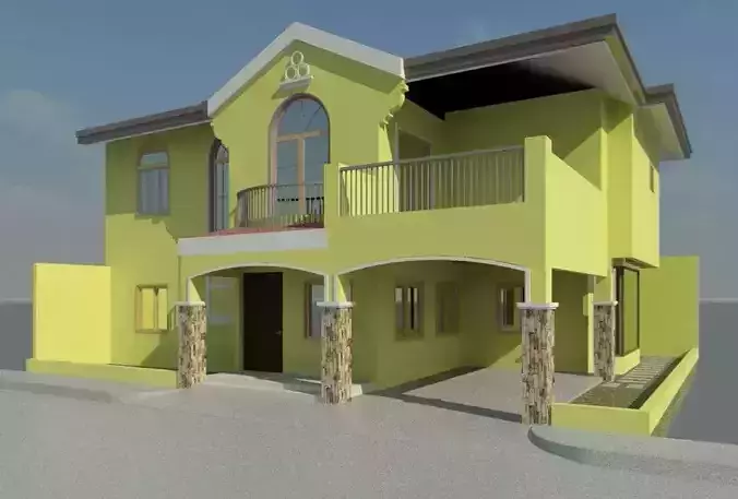 house complete revit project p8 3D model