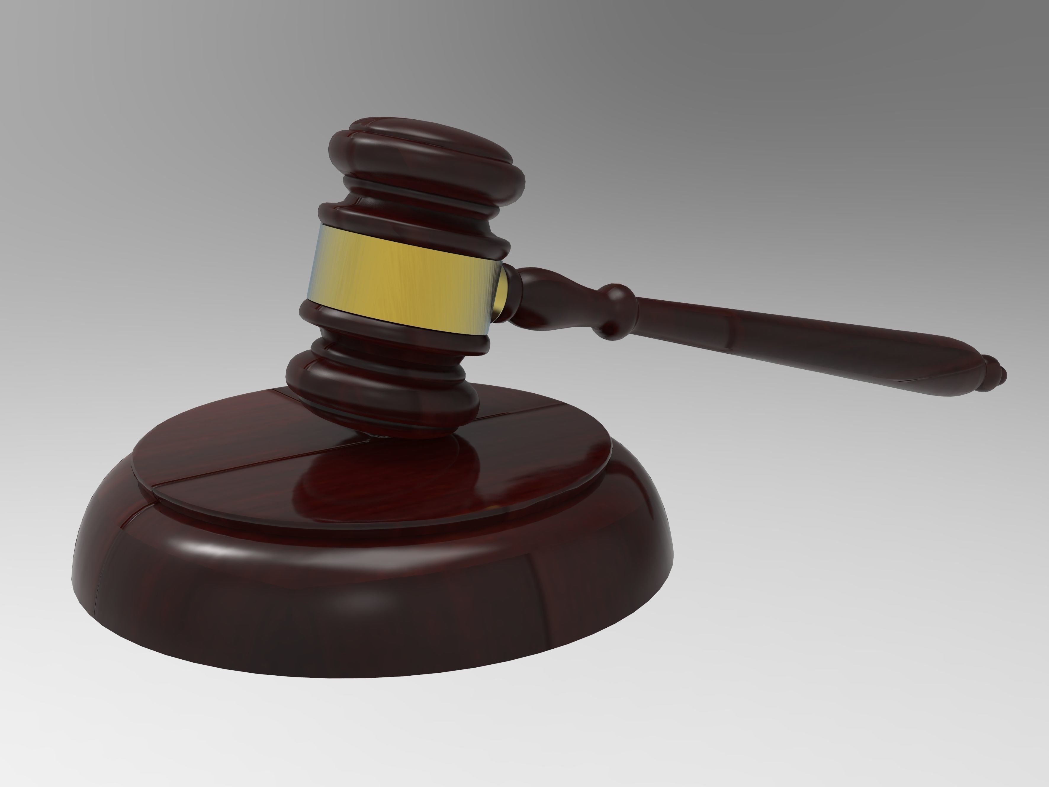 Judges Gavel 3D model_2