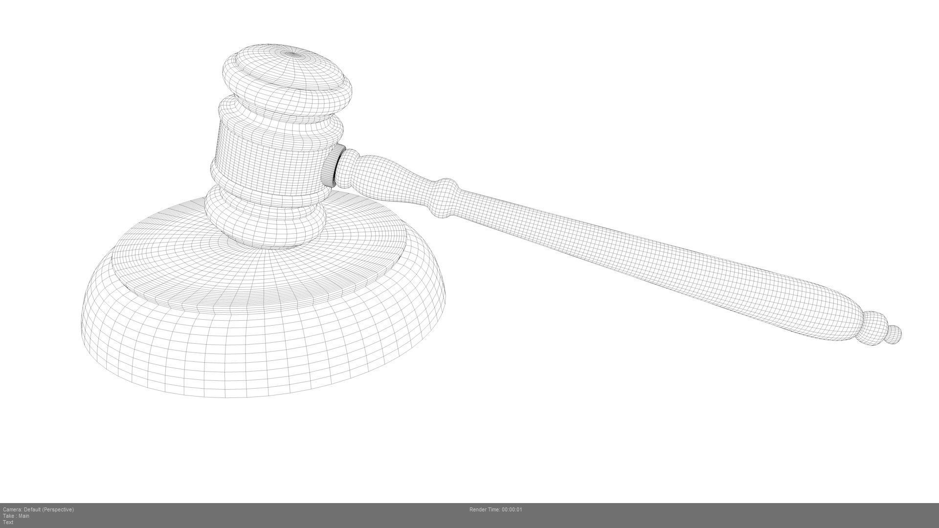 Judges Gavel 3D model_8