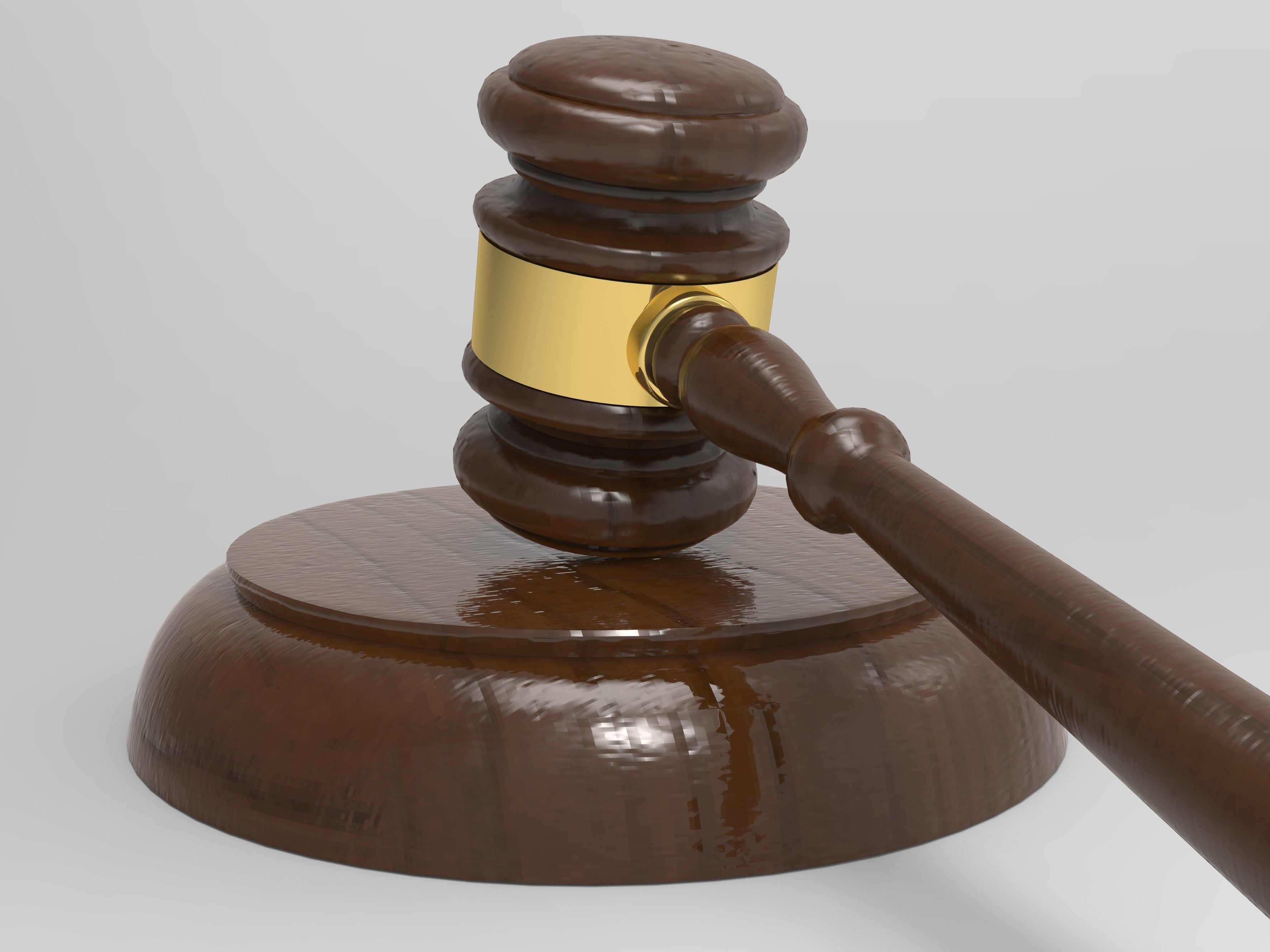 Judges Gavel 3D model_3