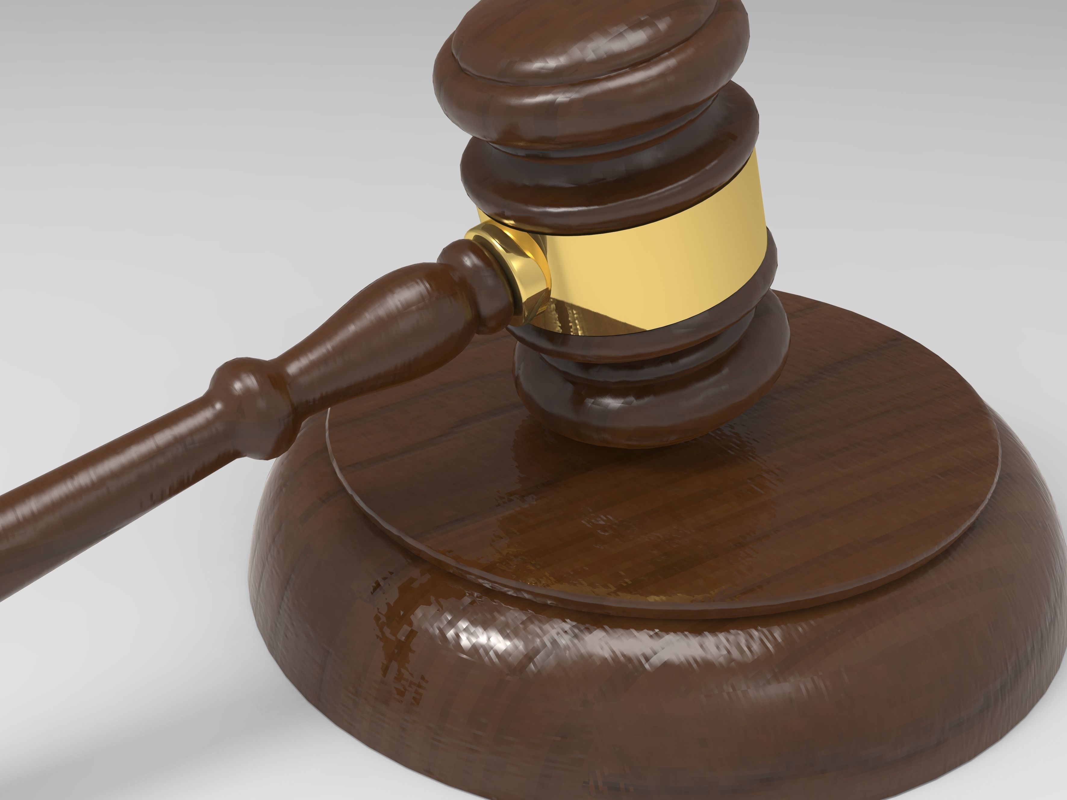Judges Gavel 3D model_7