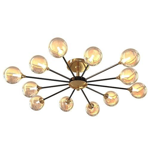 Sputnik Chandeliers Modern LED  Free 3D model