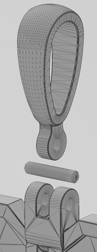 23 twenty three number pendant with bail 3D print model_18