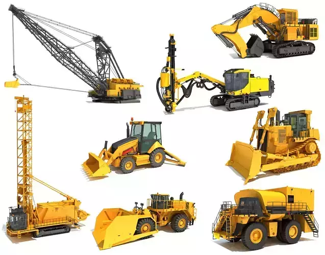 Mining Machinery Equipment 3D Model Collection