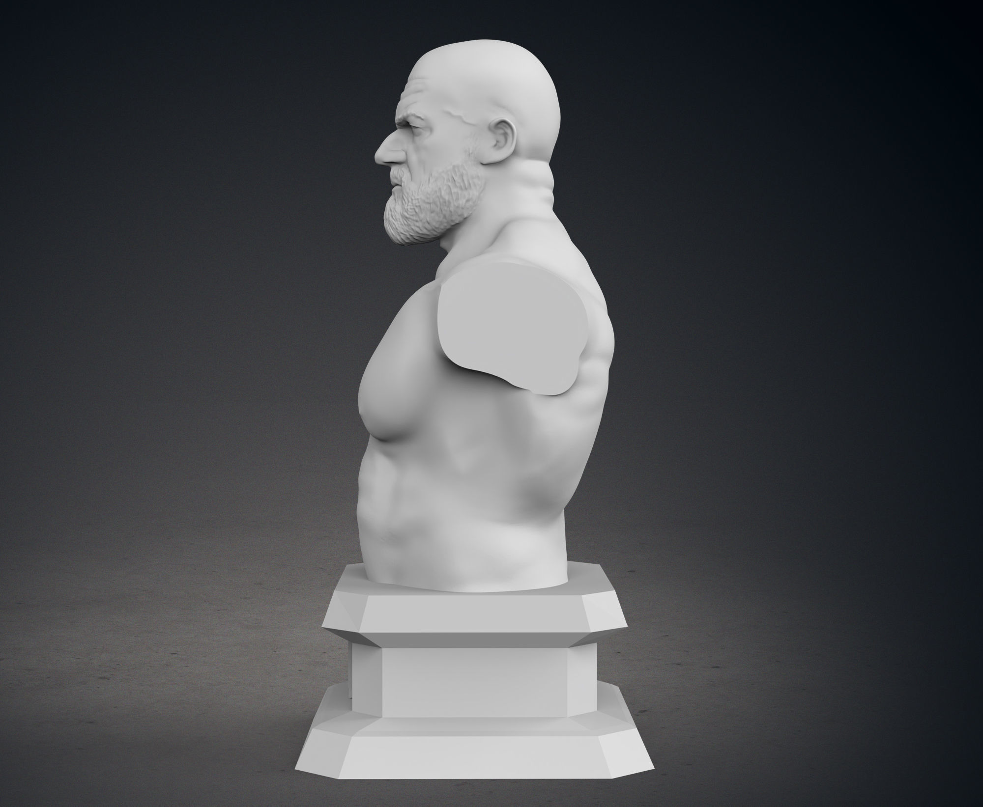 Triple H Busts - Classic and Current Versions 3D print model_14