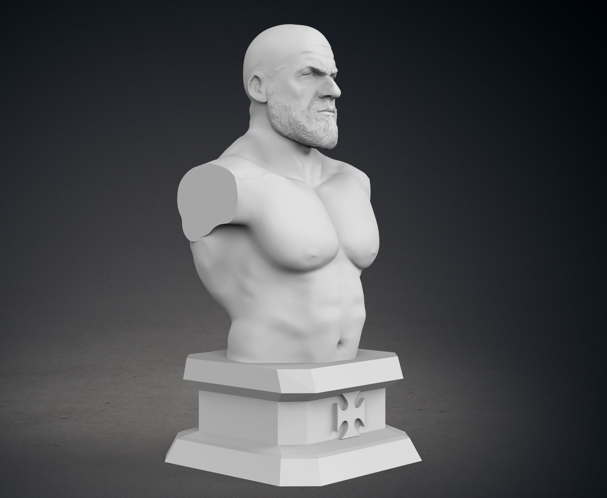 Triple H Busts - Classic and Current Versions 3D print model_19