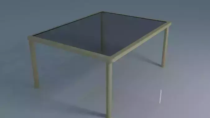 Glass Table Free low-poly 3D model